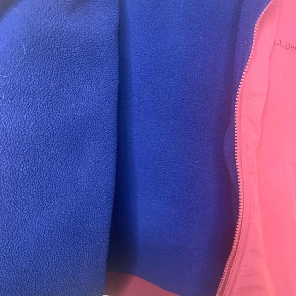 L.L. Bean Mens Jacket Size XL Red Long Sleeves Fleece Lined Bomber Full Zip‎ - Picture 5 of 10